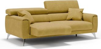 Divani.Store Sof&aacute; con asientos deslizantes impermeable 169 cm amarillo