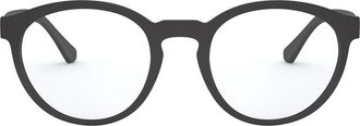 Emporio Armani Rectangular Optical Glasses in Matte Black at Nordstrom