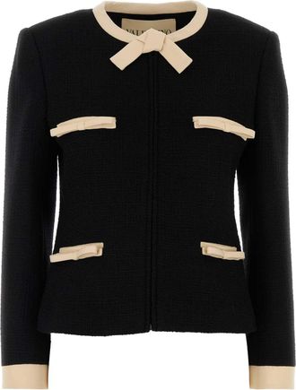 Valentino Garavani Black Tweed Blazer