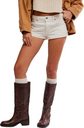 Free People Cali Cuffed Cotton Shorts in Soft White at Nordstrom, Size 27