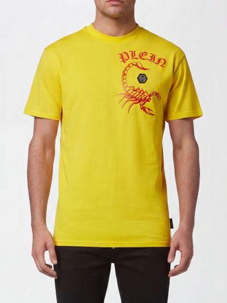 Philipp Plein T-shirt in cotone tinta unita con logo a contrasto