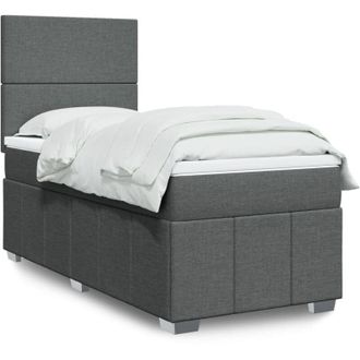 vidaXL Sof&aacute; De 2 Plazas De Tela Gris Oscuro 140 Cm Vidaxl