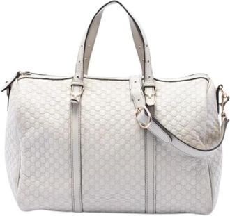 Gucci Pre-owned Satchel - Dames - Vintage Handtas - Wit - ONE Size - Leer - Vintage