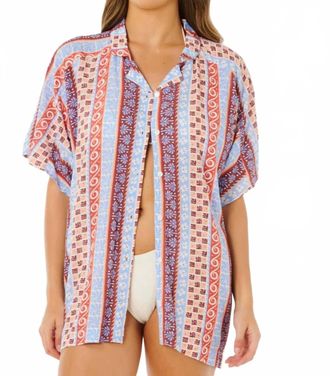 Rip Curl Ventura Viscose Short Sleeve Shirt In Multicolor