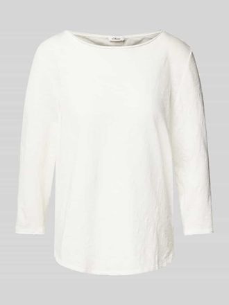 s.Oliver Red Label Relaxed Fit 3/4-Shirt aus reiner Baumwolle in Weiss, Gr&ouml;&szlig;e 38