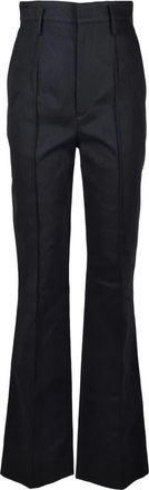 Saint Laurent Dames, Broeken, Zwart, Maat: XL Katoen