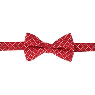 Trafalgar Store Rowan Geometric Pattern Silk Bow Tie in Red at Nordstrom