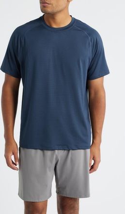 Zella Perforated Training T-Shirt in Navy Eclipse at Nordstrom, Size Xx-Large