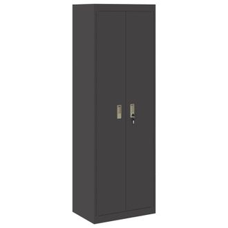 vidaXL Armario De Almacenamiento Negro 60 X 40 X 180 Cm Acero Vidaxl