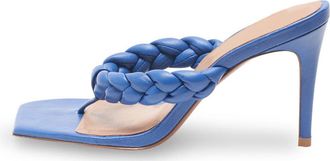 Generic Blue,3.5 UK,Womens Sandals Peep Open Toe Stiletto High Heels Woven flip-Flops Square Toe Slingback Pumps Wedding Prom Party Dressy Slide Shoes