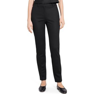 Theory Slim Fit Wool Blend Pants in Black at Nordstrom Rack, Size 00