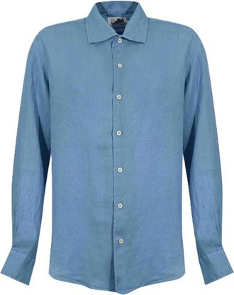 MC2 Saint Barth Raphael Linen Shirt - Heren - Casual Overhemden - Blauw - XL - Linnen - Overhemden