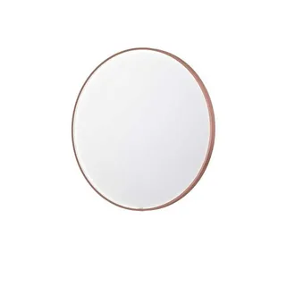 Bernacchini SP24 Spiegel - 80x4x80cm - LED onder en boven colour changing - dimbaar - Spiegelverwarming - rond - in stalen kader - aluminium koper geborsteld