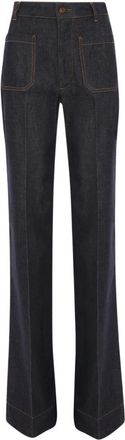 Victoria Beckham Alina Stretch Jeans - Dames - Loose Fit Jeans - Blauw - W24 - Katoen - Jeans