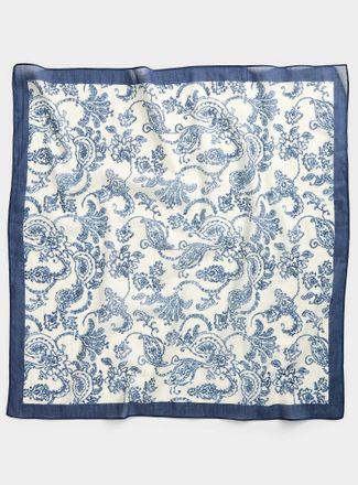 Part Two Womens Large sheer 100% cotton paisley scarf