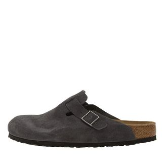 Birkenstock Boston Suede Narrow Fit - unisex - Slip ons - Grijs - 38 EU - Leer - Schoenen