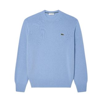 Lacoste Truien & Vesten, Heren, Blauw, L, Wol, Wollen trui met ronde hals