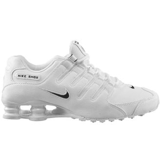Nike Shox NZ EU Leather Mens Low Top Trainers - White Black - Size:UK 10.5