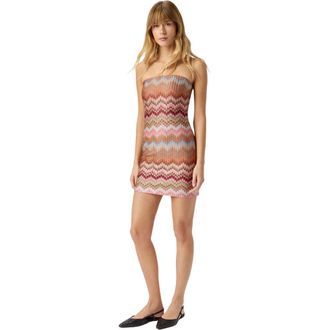 Missoni Viscose Chevron Snake-pattern Mini Dress in Tan at Nordstrom, Size 42 It