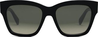 Celine Vierkante zonnebril - unisex - Zonnebrillen - Zwart - 55 MM - Accessoires