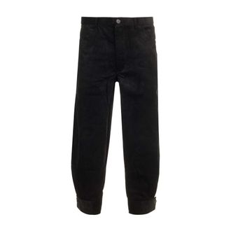 Comme Des Gar&ccedil;ons Cotton Velvet Trousers - male - Comme des Gar&ccedil;ons - Straight Trousers - Black - L - Trousers
