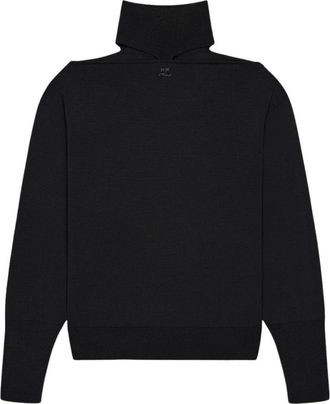 Courr&egrave;ges Maglione a collo alto con cut-out - - Knitwear - Donna - Nero - S