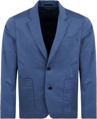 Paul Smith Blue Buggy Gevoerde Blazer - Heren - Blazers - Blauw - L - Katoen - Jassen