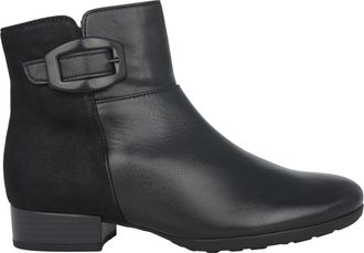 Gabor Elegante zwarte enkellaarsjes - Dames - Enkellaarsjes - Zwart - 38 EU - Leer - Schoenen