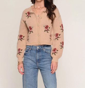 Heartloom Louis Cardigan In Sand