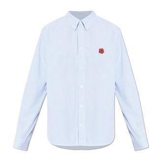 Kenzo Formal Shirts, male, Blue, Size: XL Striped Shirt