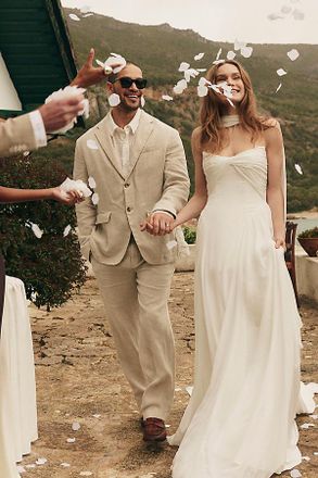 Jenny Yoo Chiffon Neck Scarf