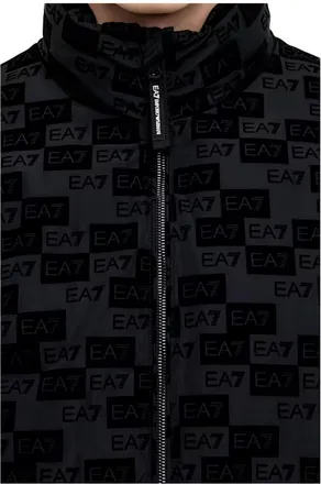 Emporio Armani Allover Logo Bomber Jacket - Black