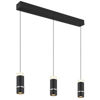 Netlighting Alvarado Bar Pendant Ceiling Light Matt Black LED 3000K