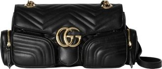 Gucci GG Marmont Multi-Pocket Bag - Dames - Schoudertassen - Zwart - ONE Size - Leer - Tassen