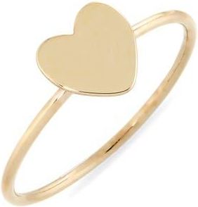 Bony Levy BLG 14K Gold Heart Stackable Ring in Yg at Nordstrom, Size 7