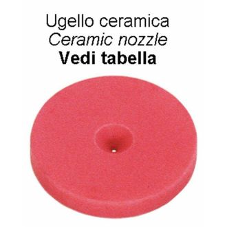 AMA Ugello in ceramica &Oslash; 18mm con foro &Oslash; 1,8mm