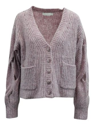 SIMKHAI Kabelgebreid vest - Roze