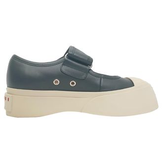 Marni Marni Pablo Mary-Jane Sneakers in Zwart Nappa Kalfsleer