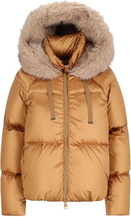 Herno Brown Solid Hood Jacket