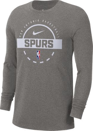 Nike San Antonio Spurs Nike Mens NBA Practice Long-Sleeve T-Shirt in Grey | HQ9831-063