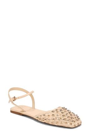 Franco Sarto Inali Ankle Strap Flat in Marshmallow at Nordstrom, Size 5.5