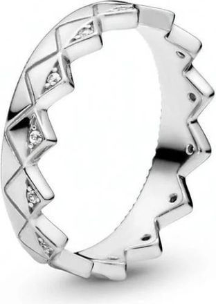 Pandora Exotische Kroon Ring - Dames - Ringen - Grijs - 54 MM - Accessoires