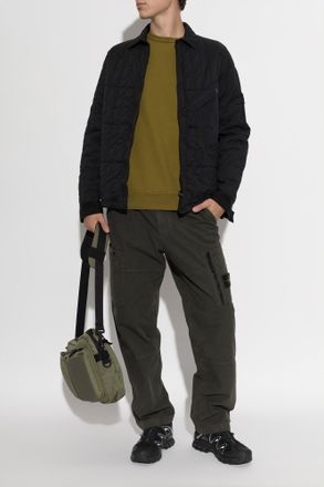 Stone Island Sweatshirt With Logo Patch, Mens, Green