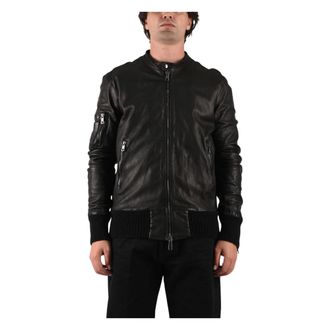 Giorgio Brato Biker in pelle Reverse - - Jackets - Uomo - Nero - L