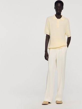 Sandro Waffle-texture cotton polo