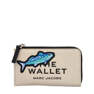 Marc Jacobs Accessoires, Dames, Wit, ONE Size, Wol, The Camp Patchwork Top Zip Multi Wallet