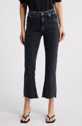 Frame Denim Le Crop High Waist Raw Hem Mini Bootcut Jeans in Radio Cascade Hem at Nordstrom Rack, Size 24