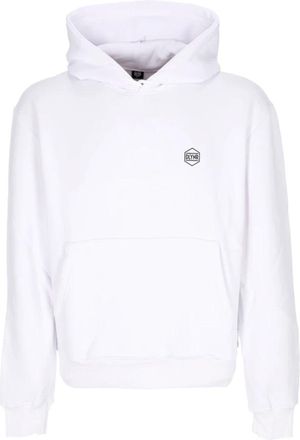 Dolly Noire Witte Hoodie met Balance Print - Heren - Hoodies - Wit - XL - Katoen - Hoodies & sweatvesten