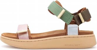 Woden Womens Line Sandal In Algae Multi