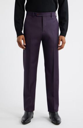 Zanella Devon Super 110s Serge Trousers in Cabernet at Nordstrom, Size 36